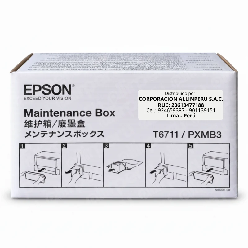 Caja De Mantenimiento Epson T671000/PXBM2B para WorkForce Pro WF-5190 5690 R5190 R5690