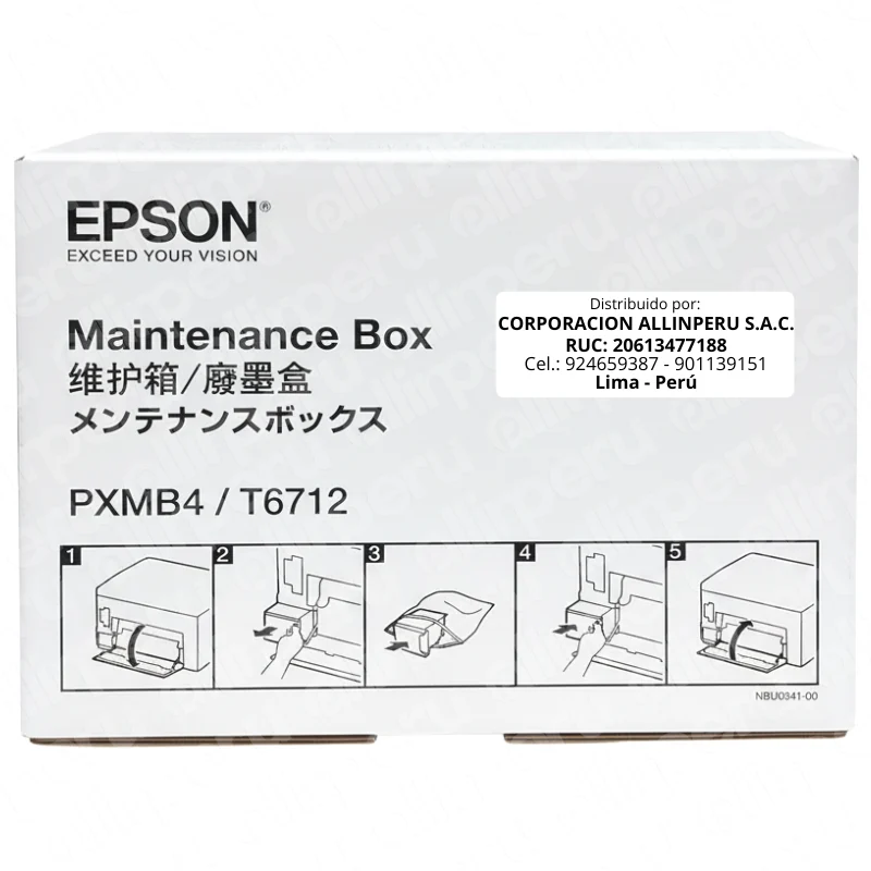 Caja De Mantenimiento Epson T671200-PXMB4 para WorkForce Pro WF-6090 6590 8090 8590
