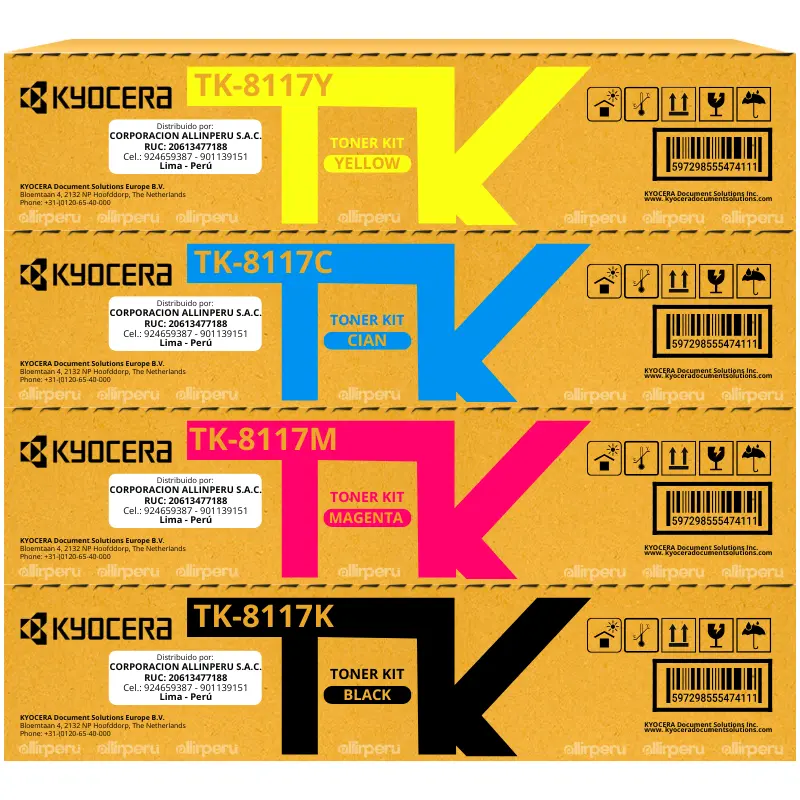 Kit Toner Kyocera TK-8117 Ecosys M8130cidn y M8124cidn TK8117