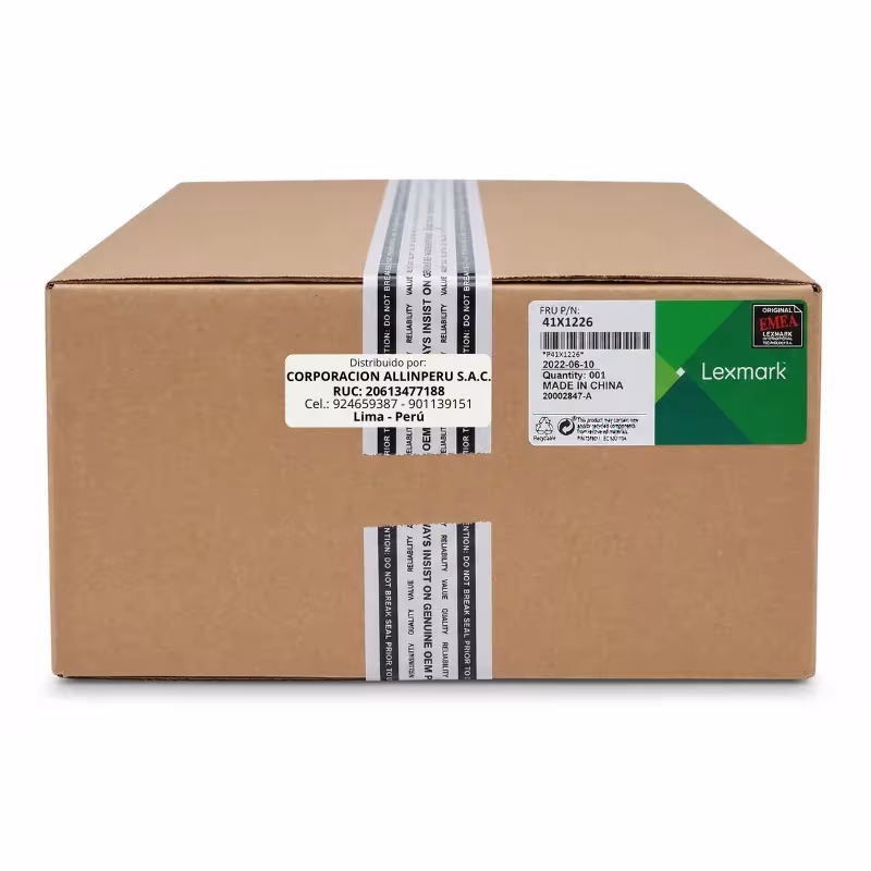 Foto de kit de mantenimiento Lexmark 41X1226 original caja sellada frontal