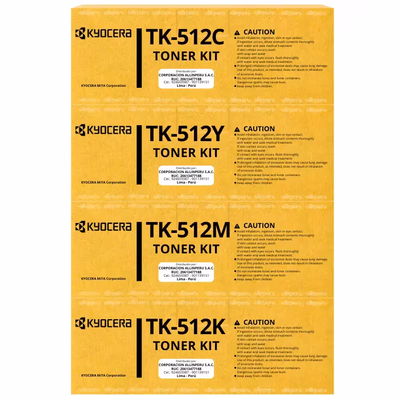 Kit Toner Kyocera TK-512 para FS-C5020N, FS-C5025N, FS-C5030N TK512