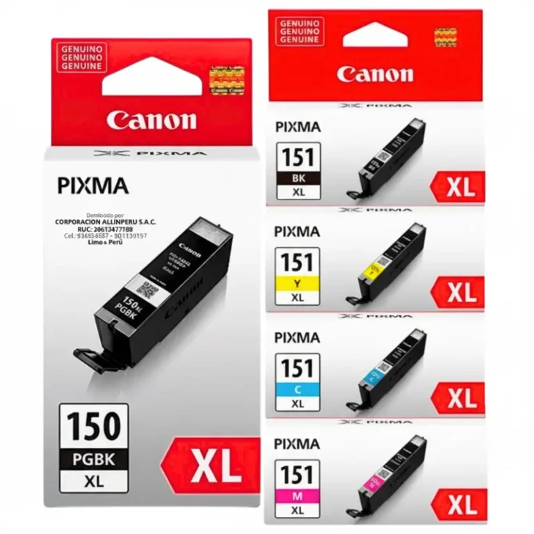 Kit Tinta Canon PGI-150XL + CLI-151XL para MG6310, MG6410, MG6610, MG7110, MG7510