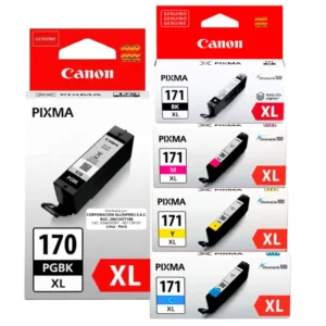 Kit Tinta Canon PGI-170 XL PGI-171 XL para MG5710, TS6010, TS8010, TS9010
