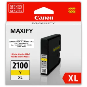 Tinta Canon PGI-2100XL Yellow original alta capacidad 70.9 ML