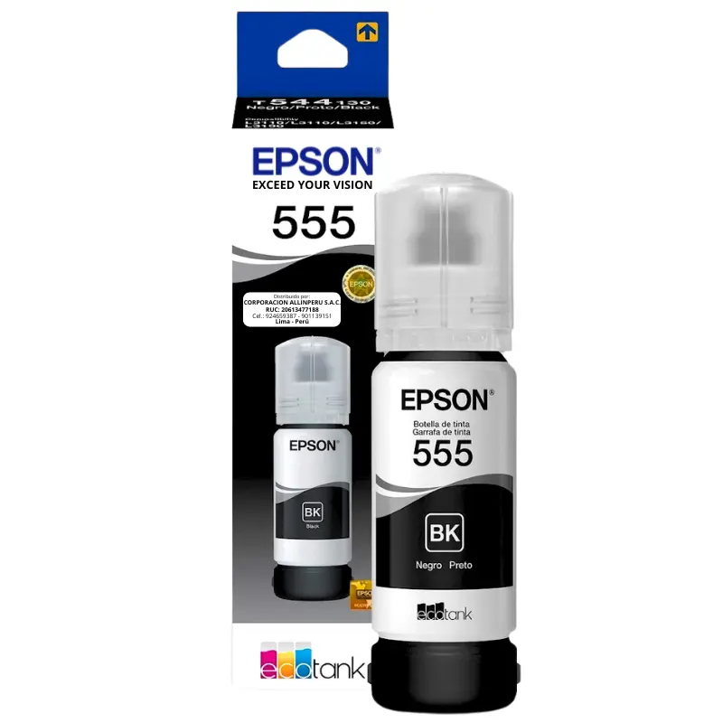 tinta epson 555 photo black original tinta epson 555 photo black original nuevo sellado