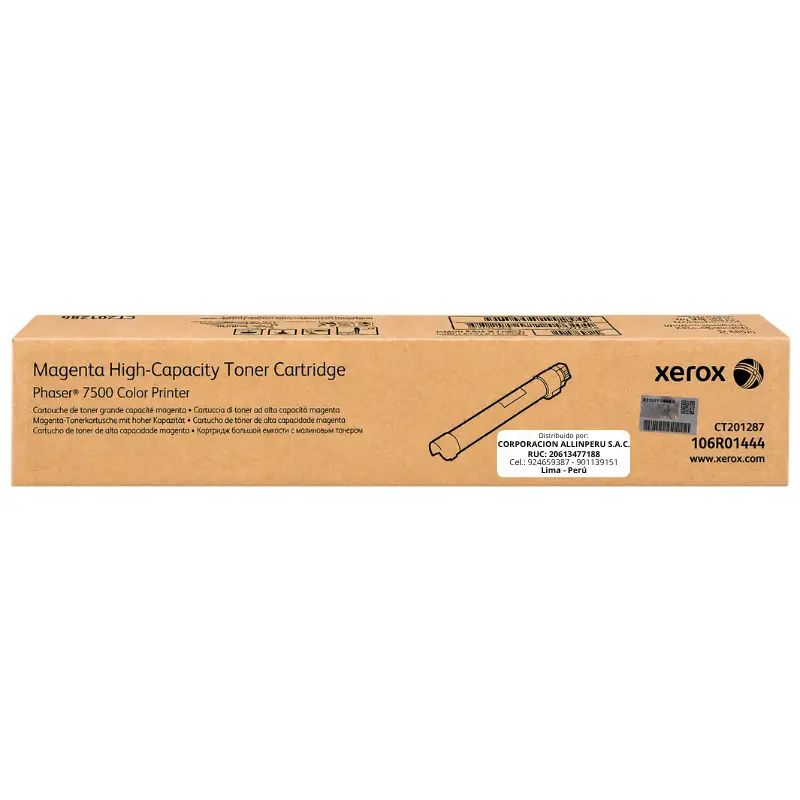 Tóner Xerox 106R01444 Alta Capacidad Magenta original sellado