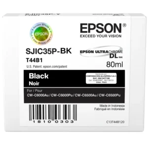 Cartucho de tinta negra Epson SJIC35P-K original sellado vista frontal