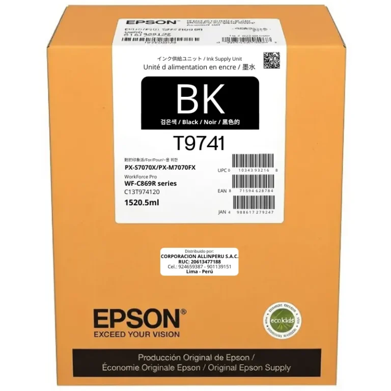 Cartucho de tinta Epson T974120 negro original sellado de fábrica