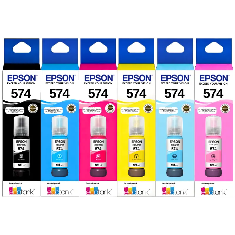 Kit tinta original Epson T574 6 colores 70 ml para L8050 L18050