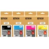 Kit de tinta Epson 788XXL negro y colores sobre fondo blanco
