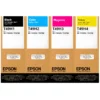 Foto de pack completo tinta Epson T49H 4 botellas 140ml negro cyan magenta yellow original sellado