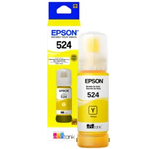 Foto de tinta Epson T524420-AL amarilla pigmento frente al fondo blanco