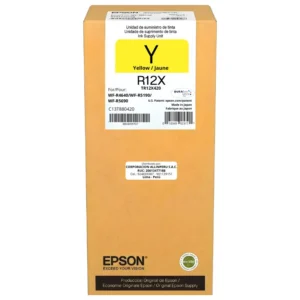 Tinta Epson TR12X420 yellow 318 ml original sellada de fábrica