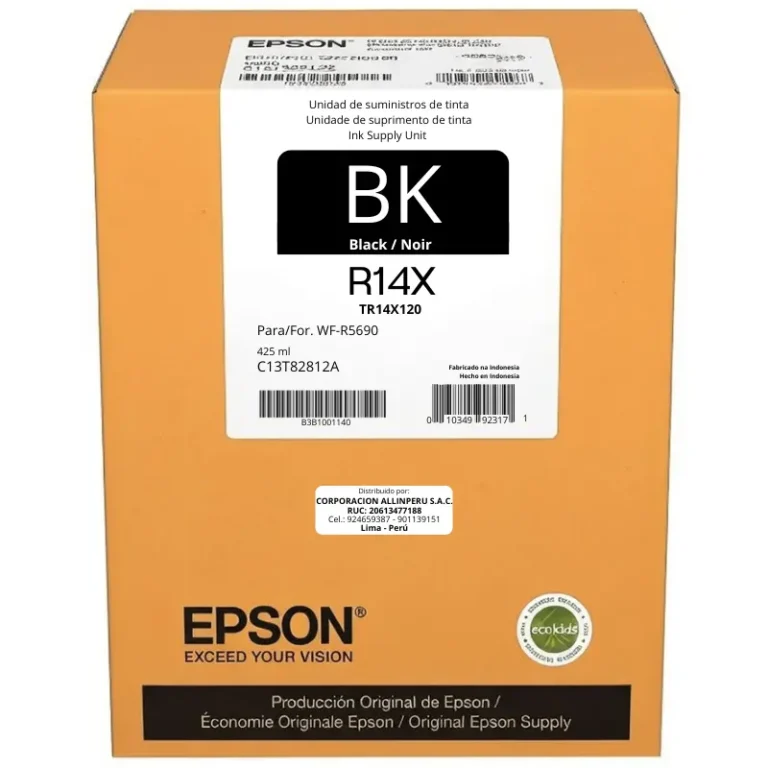 Foto de tinta Epson TR14X120-AL negra original sellada de fábrica para WorkForce Pro