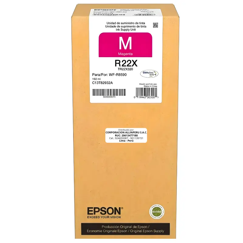 Tinta Epson TR22X320-AL magenta original 192 ml para WF-R8590