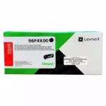 Foto de tóner Lexmark 56F4X00 negro original sellado vista frontal