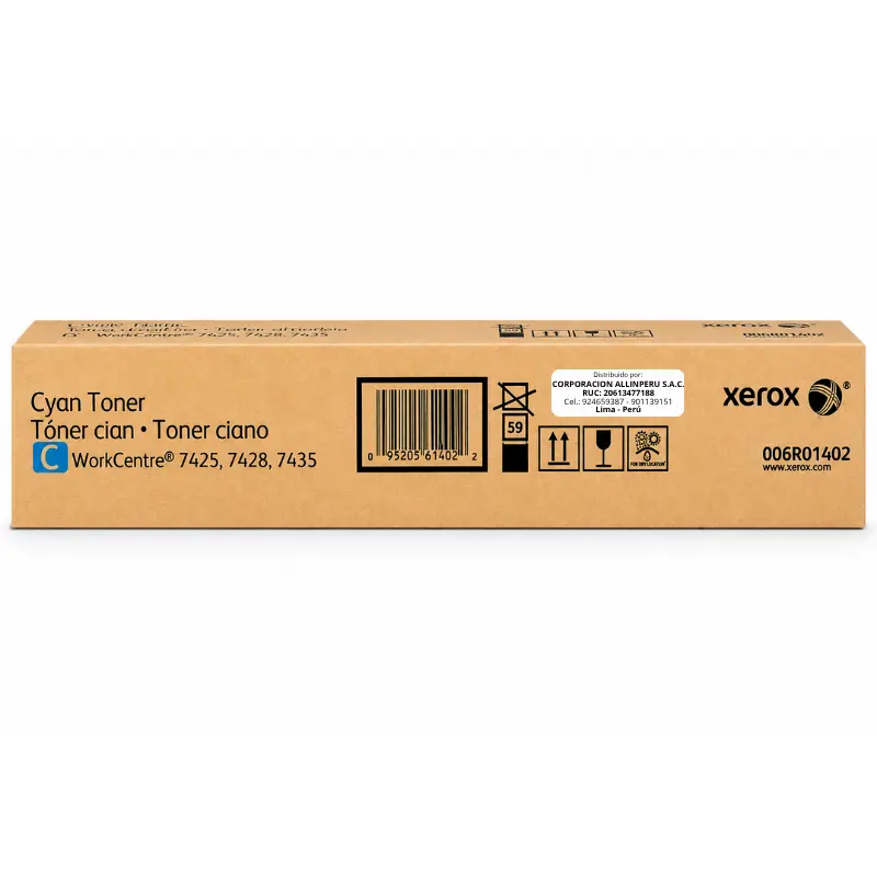 Tóner Xerox 006R01402 Cian Tóner Xerox 006R01402 cian original frontal