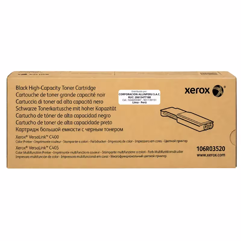 Tóner Xerox 106R03520 negro alta capacidad original sellado