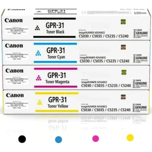 Kit tóner Canon GPR-31 CMYK original para imageRUNNER ADVANCE C5030 C5035 C5235 C5240