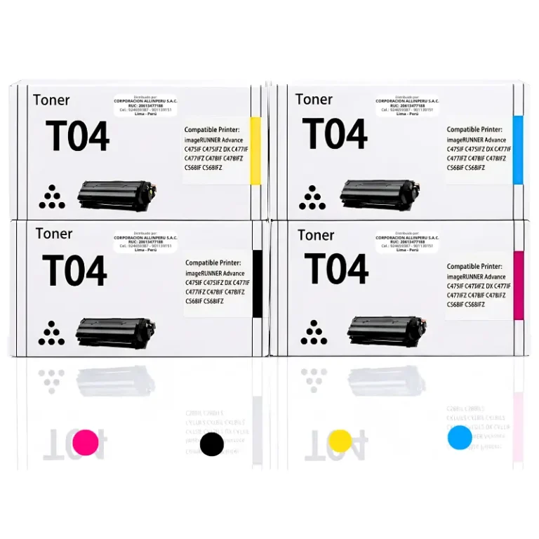 Kit Toner Canon T04 original cuatro colores para imageRUNNER ADVANCE C475 C478iF