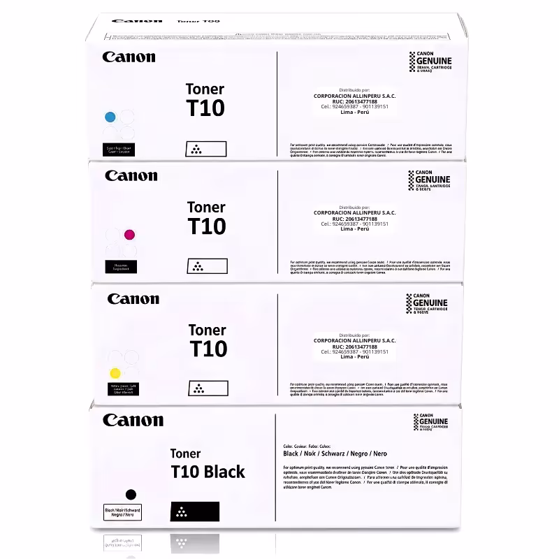 Kit toner Canon T10 original cuatro colores para imageRUNNER C1533 C1538