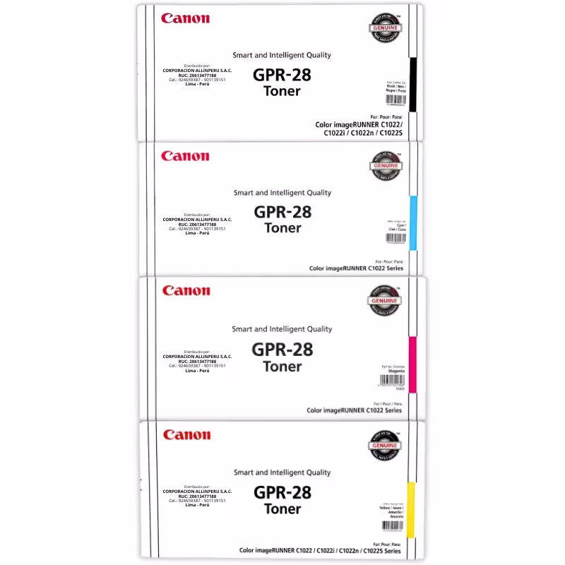 Toner Canon GPR-28 pack completo 4 cartuchos originales sellados