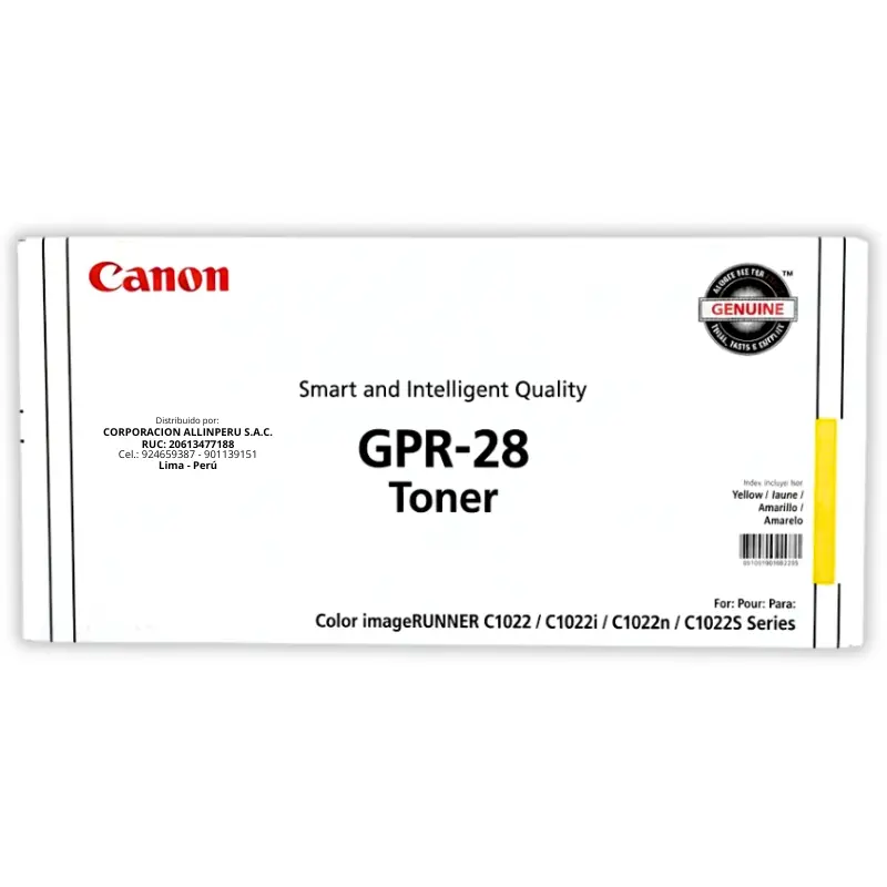 Tóner Canon GPR-28Y amarillo original sellado caja cerrada