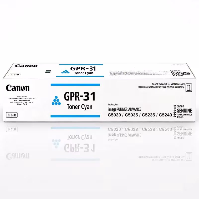 Tóner Canon GPR-31 cyan original para imageRUNNER ADVANCE C5030 C5035 C5235 C5240