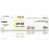 Tóner Canon GPR-58 amarillo original sellado de fábrica fondo blanco