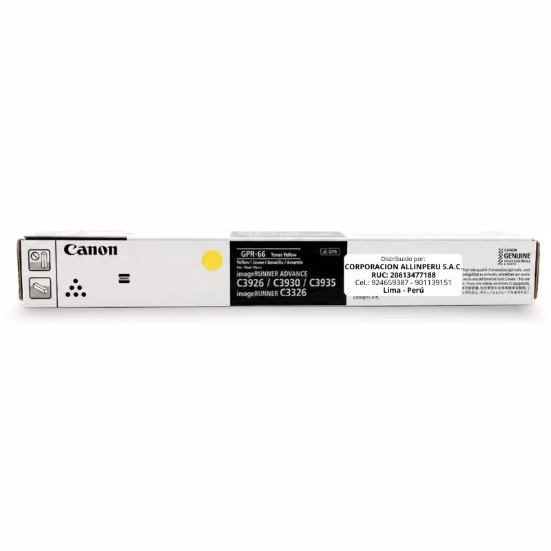 Tóner Canon GPR-66 Amarillo 5756C003AA original sellado para imageRUNNER ADVANCE DX