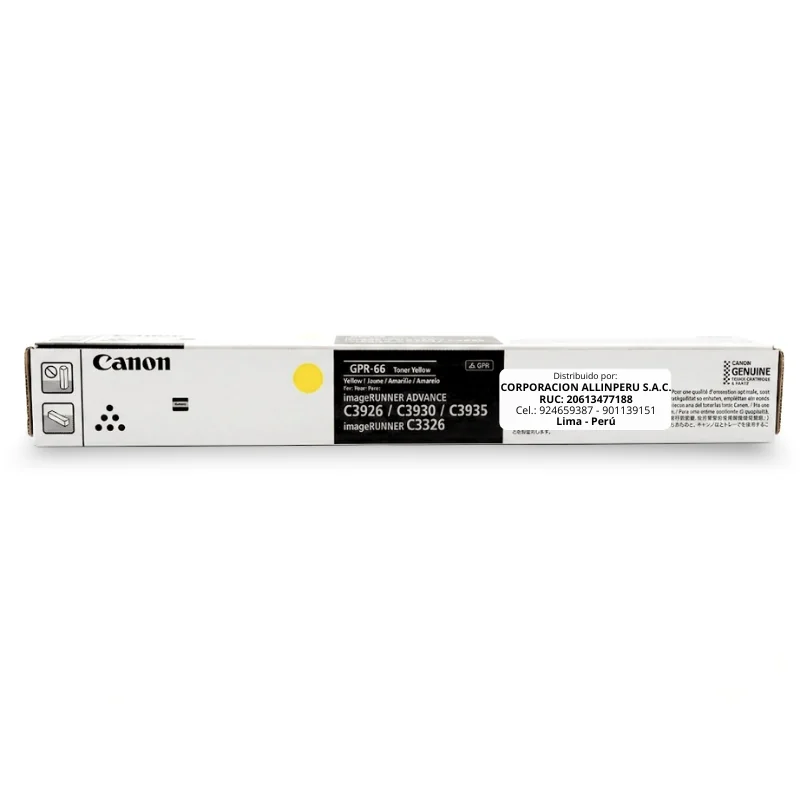 Tóner Canon GPR-66 Amarillo 5756C003AA original sellado para imageRUNNER ADVANCE DX