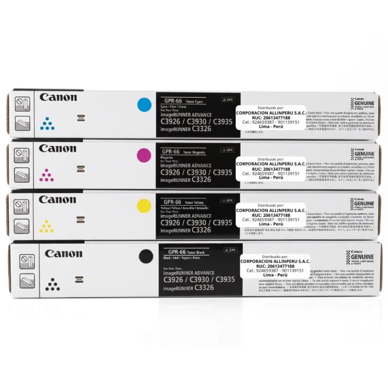 Kit tóner Canon GPR-66 original cuatro colores caja sellada