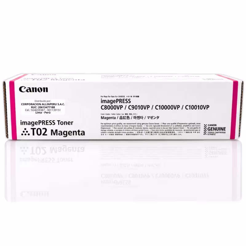 Tóner Canon T02 Magenta original sellado para impresora imagePRESS