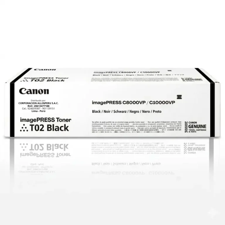 Tóner Canon T02 Negro original sellado para impresora imagePRESS