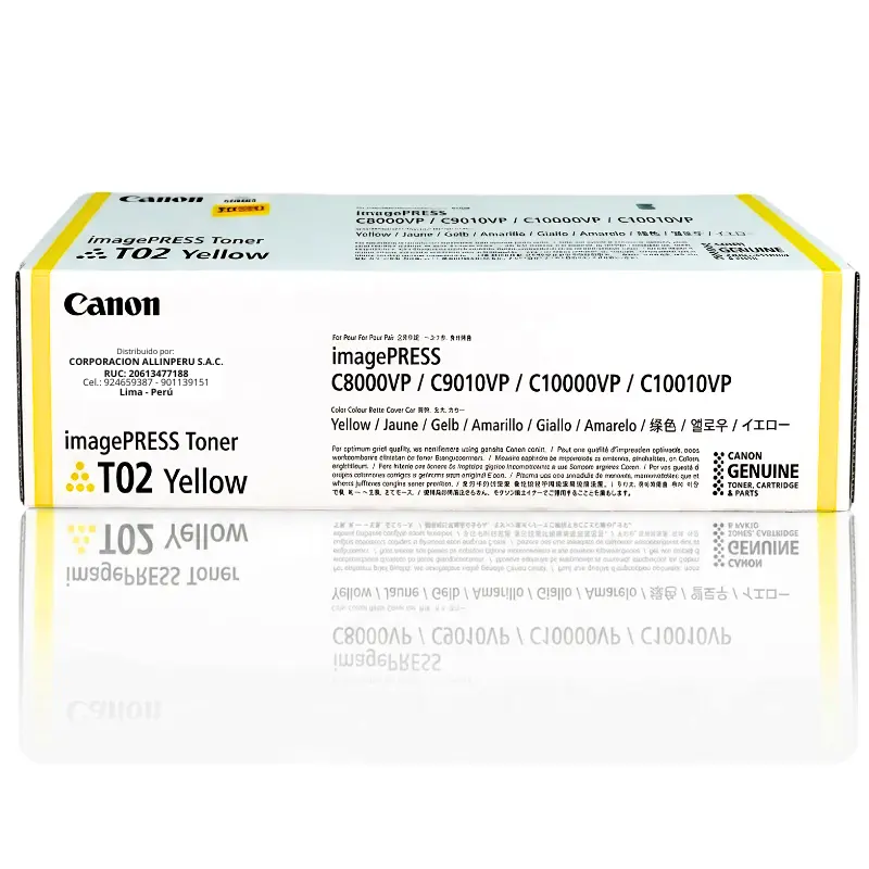 Tóner Canon T02 Yellow original sellado para impresora imagePRESS
