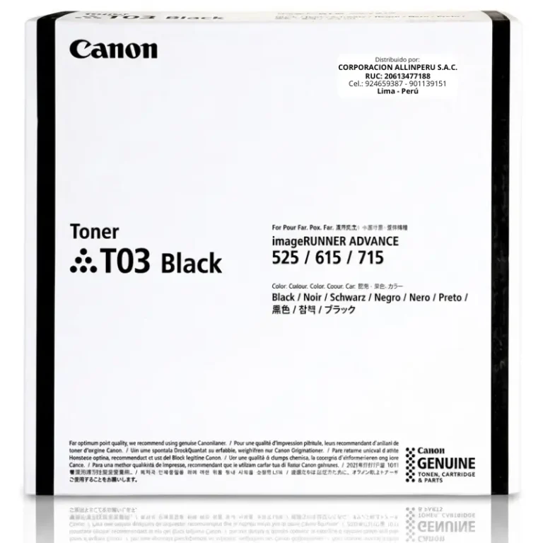 Tóner Canon T03 negro original sellado para imageRUNNER ADVANCE
