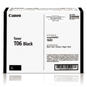 Tóner Canon T06 negro original 3526C001AA vista frontal