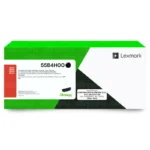 Tóner original Lexmark 55B4H00 negro vista frontal caja sellada