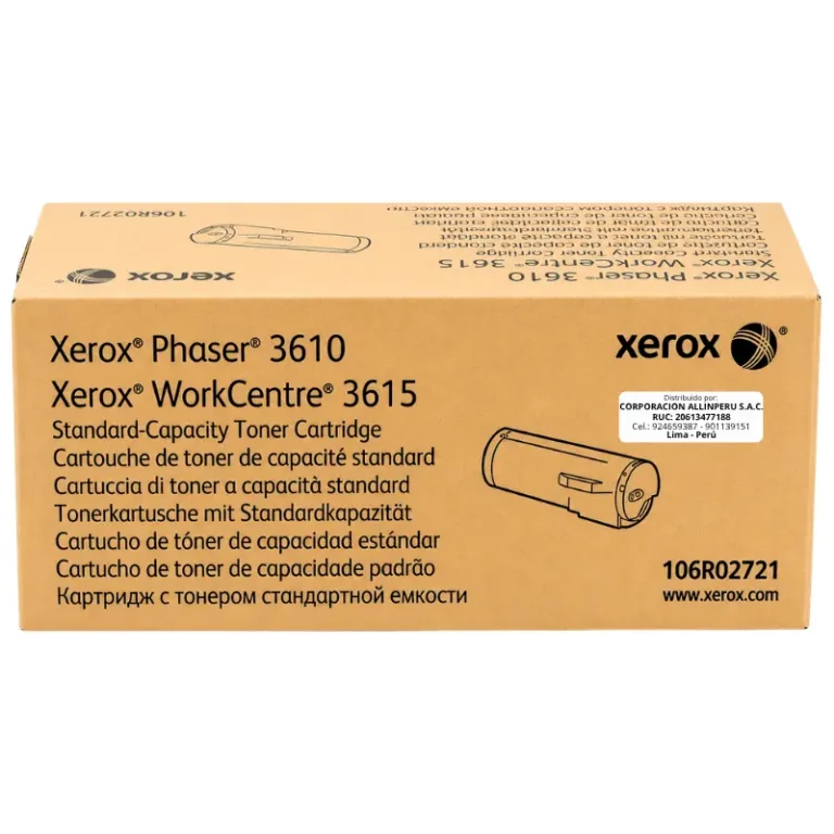 Foto de tóner Xerox Phaser 3610 106R02721 negro frontal