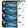 Foto de kit tinta HP 974X alta capacidad cuatro cartuchos CMYK