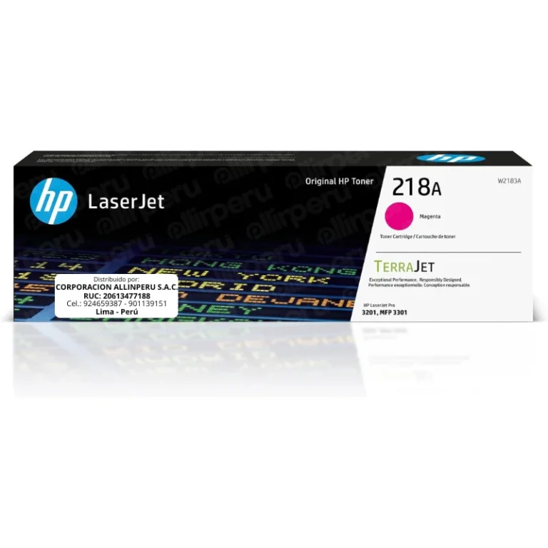 Toner HP 218A Magenta W2183A cartucho original vista frontal