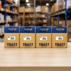 Foto de kit tóner Brother TN617 empaque sellado en almacén original