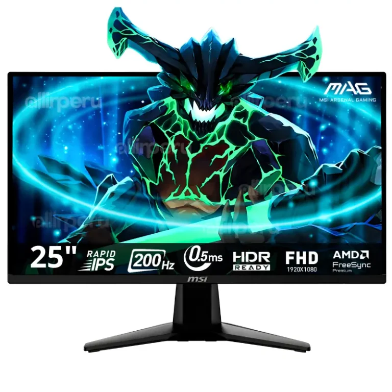 Monitor gamer MSI MAG 255F E20 de 24.5 pulgadas vista frontal