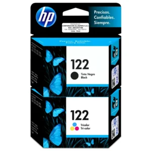 Pack Tinta HP 122 Negro y Tricolor original vista frontal