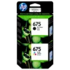 Pack tinta HP 675 negro y tricolor cartuchos originales