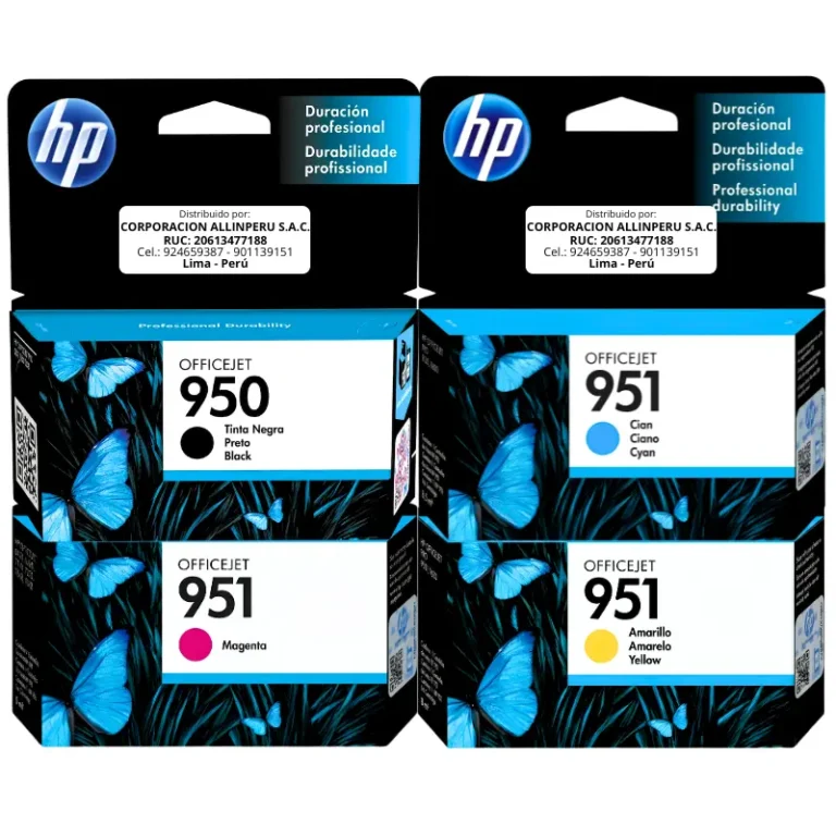 Pack tinta HP 950 951 original 4 cartuchos completos
