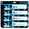 Pack tinta HP 980 4 colores original frontal