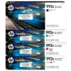 Pack tinta HP 992X CMYK cuatro cartuchos originales