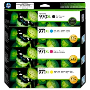 Pack tinta HP 970XL 971XL 4 colores cartuchos originales