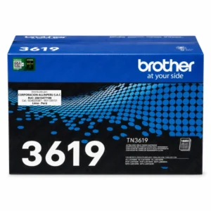Foto de tóner Brother TN-3619 negro original vista frontal del cartucho